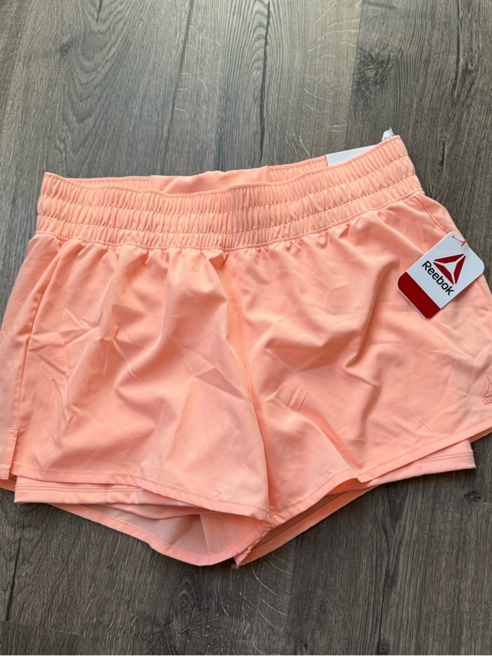 Reebok Women's Peach Athletic Running Shorts